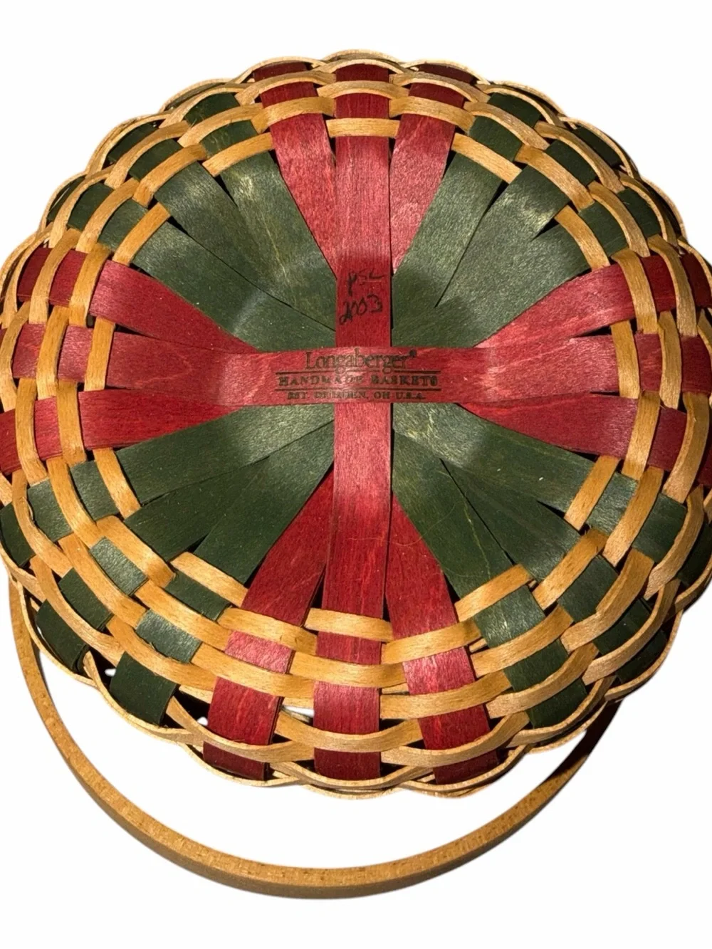 VINTAGE Longaberger Tree Trimming Melody Basket 2003